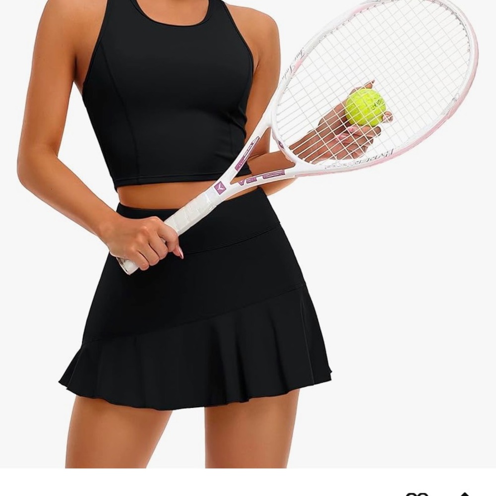 Two Tennis Skirts (black and white)